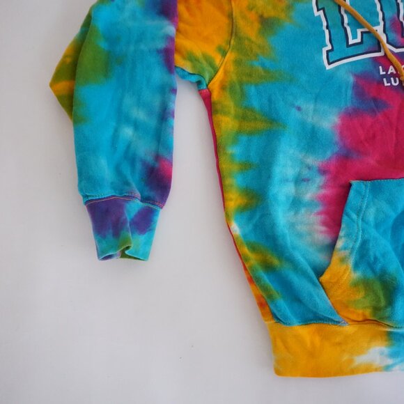 Vintage MV Sport Tie-Dye Hoodie Rainbow LCLC  Lutheran Y2K Streetwear Festival M - Picture 7 of 10